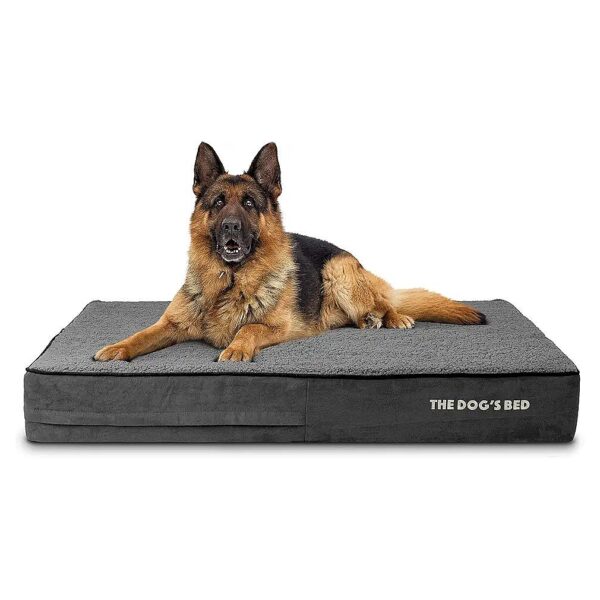 XL Grey Orthopedic Dog Bed for Arthritis Relief and Support