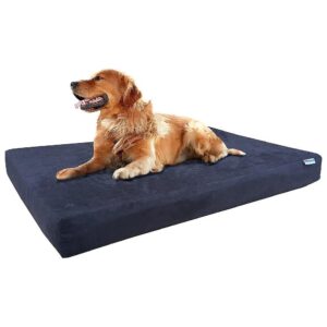 XL Memory Foam Dog Bed with Waterproof Case and Extra Pet Bed Cover