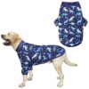 XL Navy Large Dog T Shirts with Universe Dinosaur Pattern Print Softables Pajamas