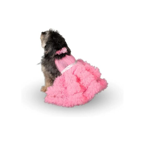 XL Pink Dog Dress with Adjustable Hooks for Comfortable Wear on Medium and Large Dogs