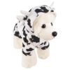 XL White Dog Cow Costume Outfit with Hood and Fleece Padded Coat