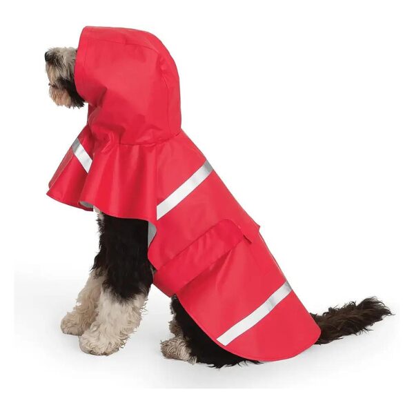 XS Dog Rain Jacket with Neck Size 6 inches and Adjustable Belly Strap