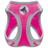 XS Fuchsia Dog Harness with Adjustable Circumference and Reflective Accents