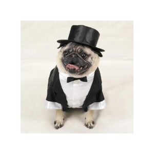 XS Small Dog Polyester Satin Tuxedo Costume for Holiday Gift