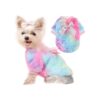 XX-Small Dog Sweaters Fleece Blend Tie-Dye Dog Coat for Small Dogs Girl Boy Pet Apparel