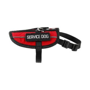 XX Small Red Dog Harness with Adjustable Strap and Reflective Accents