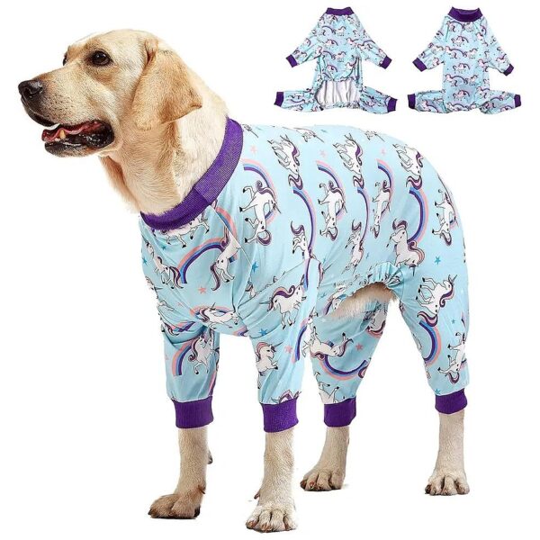 XXL Dog Recovery PJs, Perfect Wear for Large Shorthaired Breeds and Big Chested Dogs