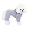 XXL Woolen Fleece Dog Sweater with Hood for Small to Medium Dogs Grey