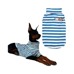 XXX-Large, Blue Stripe, Soft Comfortable Warm Costumes for Big Dogs