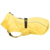 Yellow Adjustable Dog Raincoat with Waterproof Zips and Belly Strap