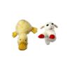 Yellow Duckworth and White Lambchop Soft Plush Squeaker Toys for Pet Play