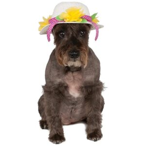 Yellow Flower Pet Hat for Large and Medium Breed Dogs