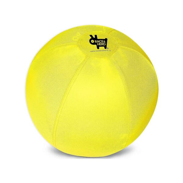 Yellow Herding Ball for Cattle Dogs and Australian Shepherds, Sturdy Cover and Custom Fit