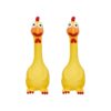 Yellow Latex Rubber Chicken Dog Toy for Separation Anxiety Relief