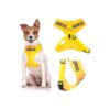 Yellow Non-Pull Dog Harness with Waterproof and Padded for Accidents Prevention