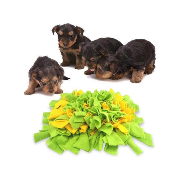 Yellow Snuffle Mat for Small Dogs Stress Relief