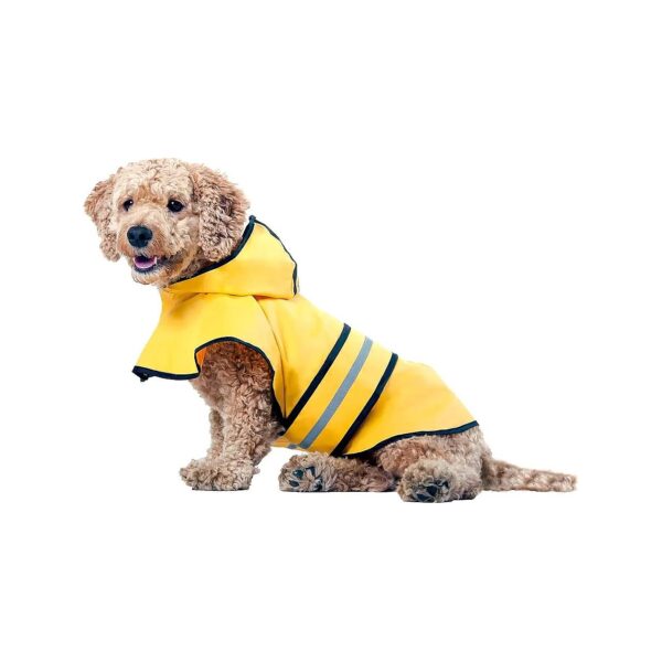 Yellow Water Resistant Dog Coat for Rainy Days Medium Size