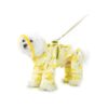 Yellow Waterproof Poncho Raincoat for Small to Medium Dogs with Four-Legged Design