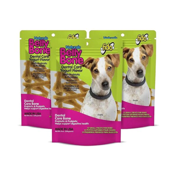 Yogurt Flavored Dental Treats for Small Dogs with Natural Ingestible Ingredients