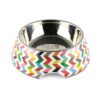 Ziggy White Pet Bowl Set for Dogs and Cats with Stainless Steel Insert