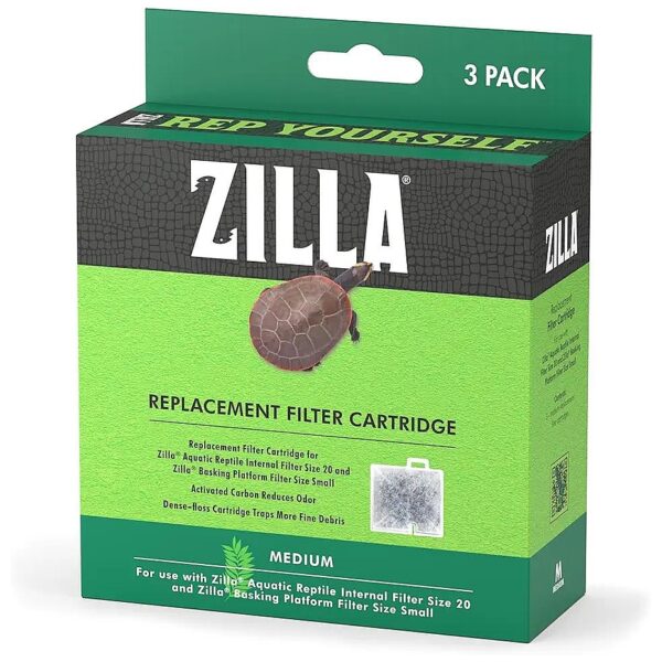 Zilla Replacement Filter Cartridges for Medium and Large Aquatic Turtle Kits