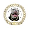 Zirconia Diamond Decorated Cuban Link Dog Collar with Adjustable Chain Length