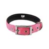 duty Pink Padded Dog Collar with Metal Buckle and D-Ring, Adjustable for Small Breeds