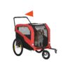 in-1 Dog Bike Trailer and Pet Stroller for Large Dogs with Hitch and Wheels