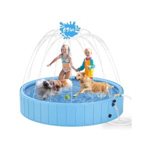 in-1 Dog Pool for Kids and Large Dogs Outdoor Backyard Playground