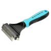 in-1 Dog and Cat Brush for Shedding and Dematting with Stainless-Steel Blades