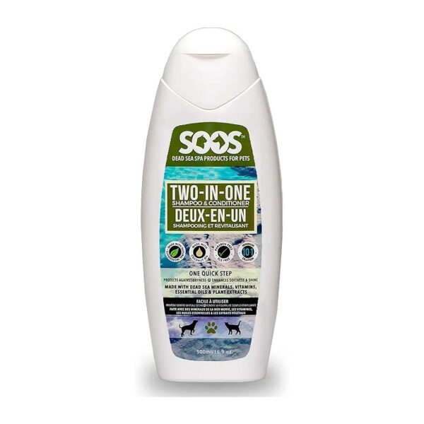 in-1 Natural Pet Shampoo and Conditioner with Dead Sea Minerals and Essential Oils, 500ml