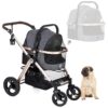 in-1 Pet Travel System with Detachable Carrier and Car Seat for Small Pets