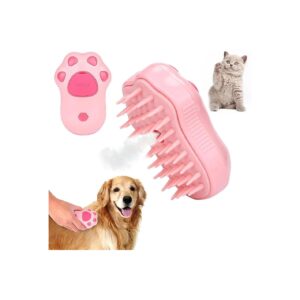 in-1 Steam Dog Brush for Gentle Hair Removal, Massage, and Grooming