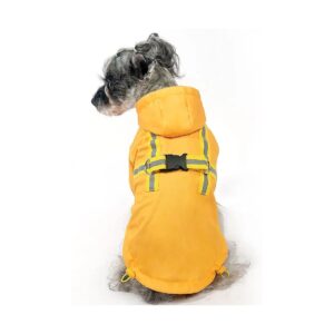 in Harness for Easy Walks, Waterproof and Breathable, Yellow, M