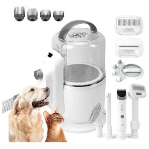 in-One Dog Grooming Kit with Vacuum and Scissors for Pet Home Cleaning