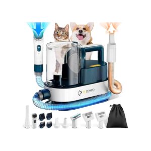 in-One Pet Grooming Kit with Vacuum, Dryer, and 5 Essential Accessories for Dogs and Cats