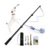 inch Max Extendable Dog Flirt Pole for Small Medium Dogs Training and Play