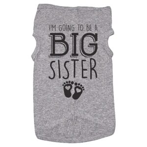 m Going to be a Big Sister Dog Shirt with Custom Date and 2XL Fit