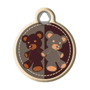 of-a-Kind Teddy Bear Lupine Pattern Personalized Pet ID Tag for Dogs and Cats