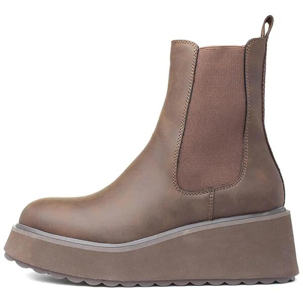 on Chelsea Boots with Plush Foam Comfort Insole and Rubber Platform for Women's Fashion