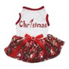 s Christmas Puppy Dog Dress in White for Small to Medium-Sized Breeds