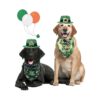 s Day Dog Costume Accessories with Shamrock Pattern and Adjustable Hat for Cats and Dogs