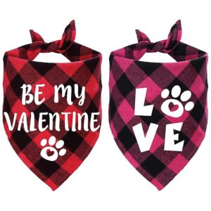 s Day Holiday Plaid Bandanas for Small, Medium, Large Dogs