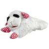 s Day Lamb Chop Plush Dog Toy with Heart Patterned Ears and Feet