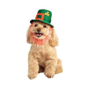 s Day Pet Costume Hat with Beard for Small to Medium Dog Wear