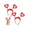 s Day Pet Outfit with Sequins Heart Headbands for Dogs and Cats