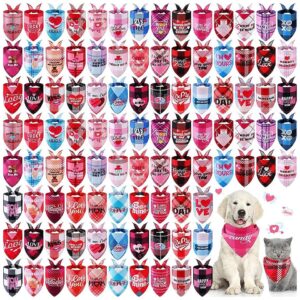 s Day Plaid Dog Bandanas 100 Pcs Polyester Holiday Pet Accessories Grooming Supplies