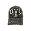 s Distressed Baseball Cap with Digital Printing in Dog Mom Designs