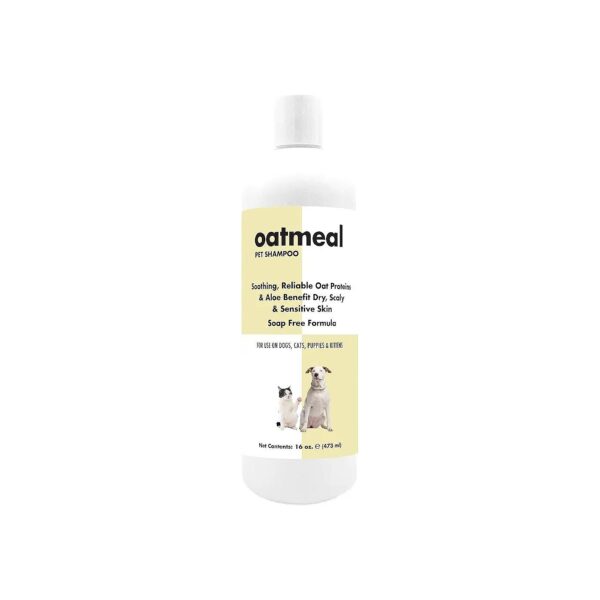 s Dry, Itchy Skin with Natural Oatmeal and Aloe Pet Shampoo, 16 Ounce, Cruelty-Free