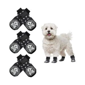 s Paws with Anti Slip Dog Socks, Double Sided Grips for Hardwood Floors